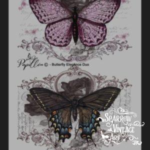 Butterfly Elegance Duo - Rub on Image Transfer